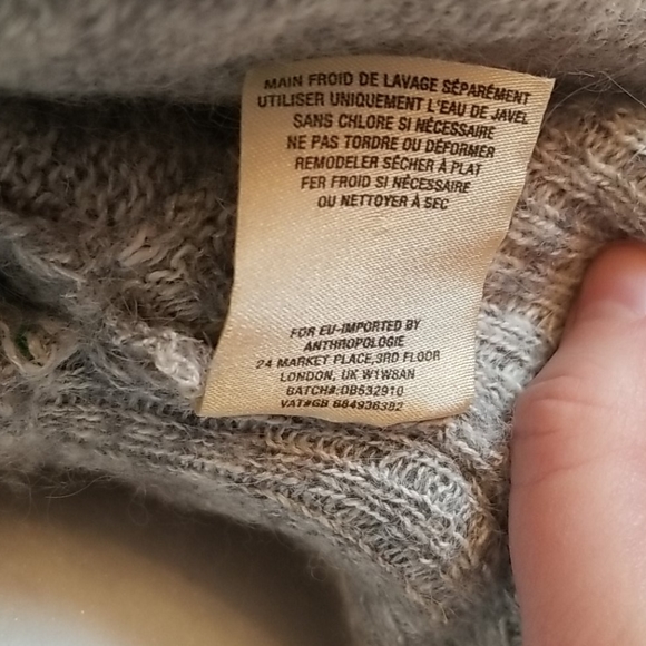 KNITTED & KNOTTED grey cotton/alpaca sweater - Picture 4 of 6